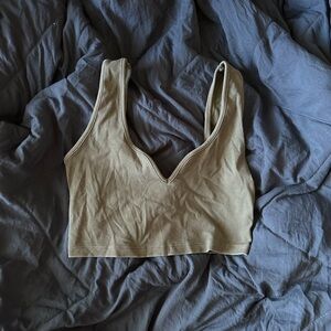 Wild Fable Sage Green Ribbed Top